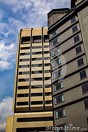 Texture of modern building at Cyber Jaya, Malaysia. Stock Photo