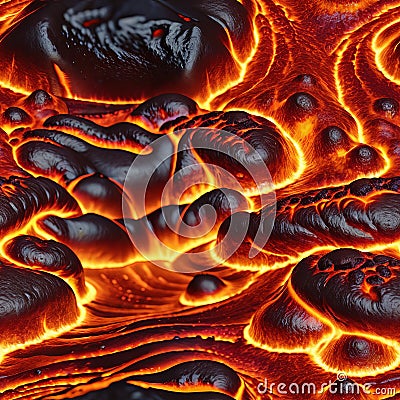 molten lava texture, featuring fiery reds, oranges, and yellows swirling together. Stock Photo