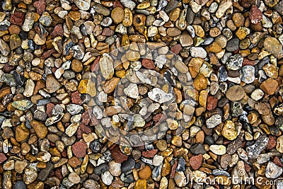 Texture: Multi colored pebbles rocks / aggregate background. 8 Stock Photo