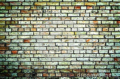 Texture of multicolored brick wall high contrasted Stock Photo