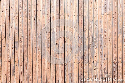 Texture of narrow light wood planks with veins and knots. Vertical narrow boards Stock Photo