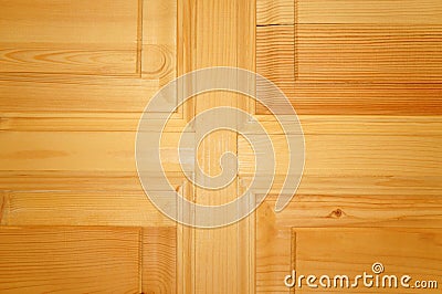 The texture of the new unpainted wooden door as background Stock Photo