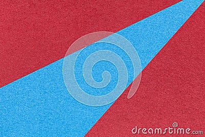 Texture of old craft red and blue color paper background, macro. Structure of vintage abstract ruby cardboard Stock Photo