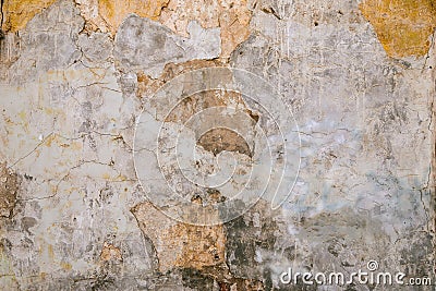 Texture of old rock wall for background with windows Stock Photo