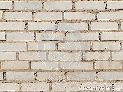 Texture of the old white brick wall Stock Photo