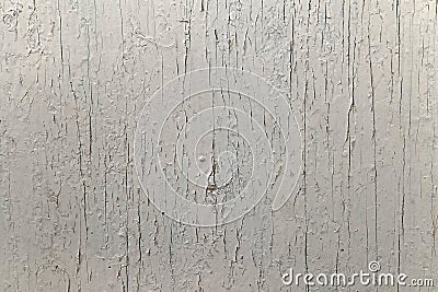 Texture of old wooden wall with cracking white paint Stock Photo