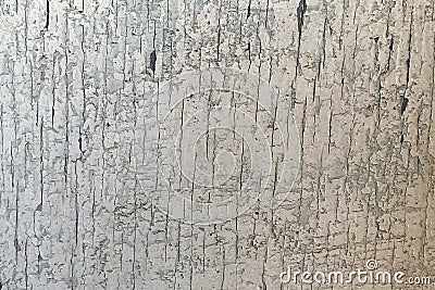 Texture of old wooden wall with cracking white paint Stock Photo