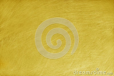 texture of old yellow golden aluminum metal with scratch for background Stock Photo