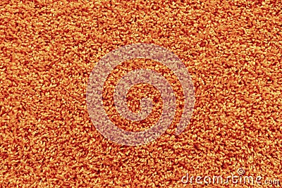 Texture of a orange carpet with a large naps Stock Photo