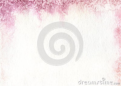 Texture of paper impregnated on the top with a pink watercolor p Stock Photo