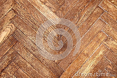 The texture of the phone from wooden dark varnished parquet Stock Photo