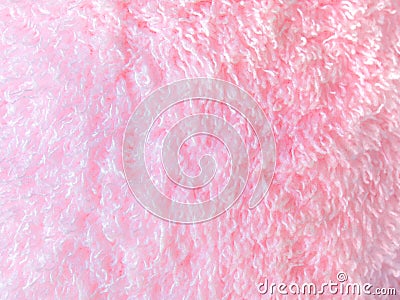 Texture of pink color fur fabric Stock Photo
