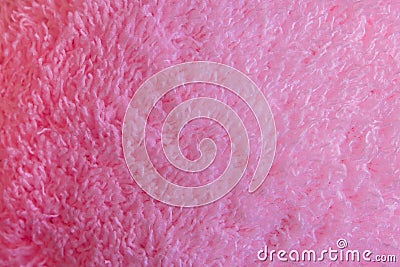 Texture of pink color fur fabric Stock Photo