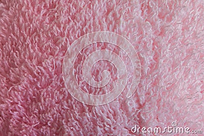 Texture of pink color fur fabric Stock Photo