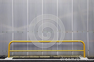 Texture polycarbonate cells with yellow bar Stock Photo