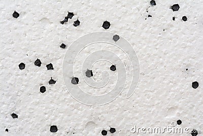 Texture polyester foam consisting of white and black balls Stock Photo