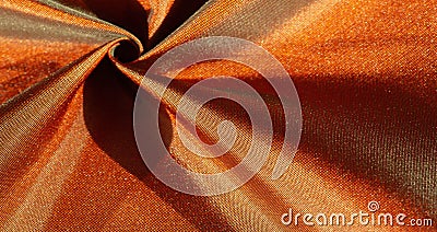 Texture of postcard background, silk fabric from brown to golden hue, high resolution photography, ady plan, Copy space, Decor, Stock Photo