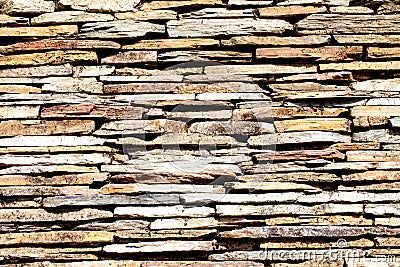 Texture ragment of beige stone wall Stock Photo