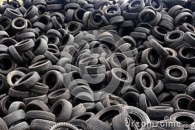 Texture of recycling tires Stock Photo