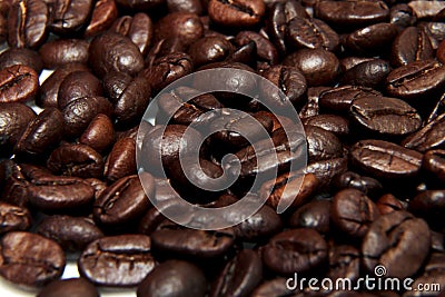 Texture of roasted ready to drink coffee close-up Stock Photo