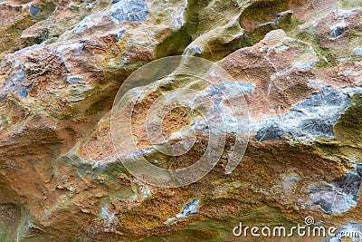 The texture of the rock, the background, the type of rock. Stock Photo