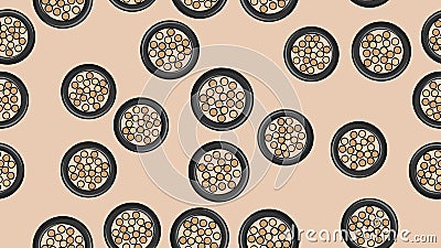 Texture seamless pattern on a cream background, a palette for sculpting the face, smoothing skin tone, correcting the cheekbones, Vector Illustration