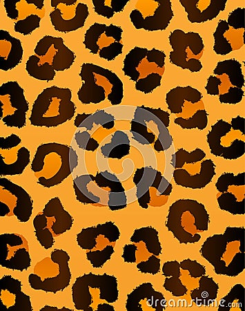 Texture skin leopard animals fur Vector Illustration