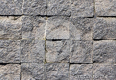 Texture of a stone wall with cracks and scratches which can be used as a backgr. Stock Photo