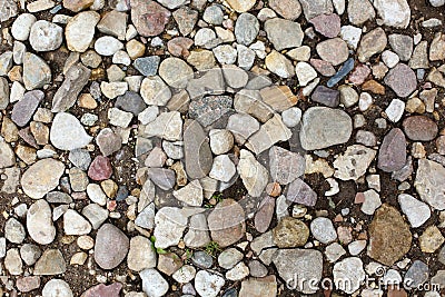 Texture of a stony riverbank Stock Photo