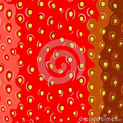 Texture strawberry with chocolate sweet vector background Vector Illustration