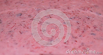 The texture of the strawberry whipped with cream Stock Photo