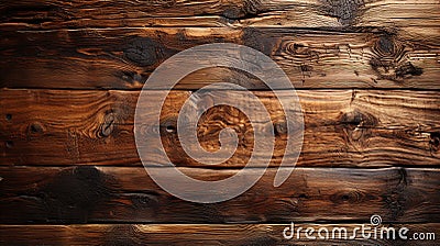 Texture the surface of wooden planks that have been treated with shellac to highlight the grain of the wood. Stock Photo