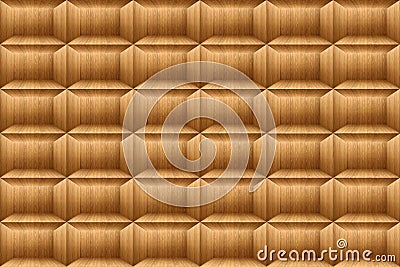 Texture of teak wood square, brick block wallpaper Stock Photo