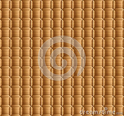 Texture of teak wood square, brick block wallpaper Stock Photo