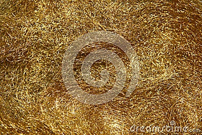 Texture of thin gold metal wire suitable for luxurious design Stock Photo