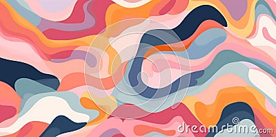 texture trendy spot abstract geometric creative trend print illustration design. Generative AI. Cartoon Illustration