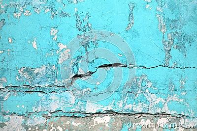 Texture urban wall turquoise color, concrete structure closeup a Stock Photo