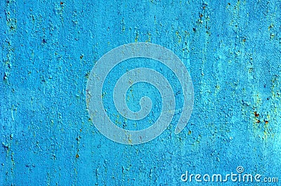 Texture of vintage painted blue iron wall background Stock Photo