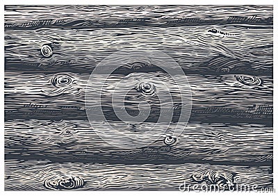 Texture of a wall of wooden logs in color Vector Illustration