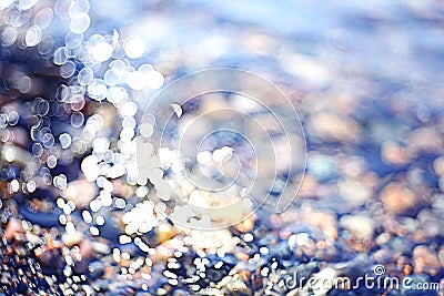 Texture water pebble beach Stock Photo