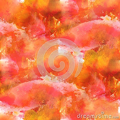 Texture watercolor pink, orange seamless Stock Photo