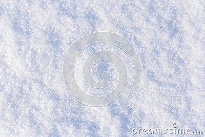 Texture of the white fluffy snow for background Stock Photo