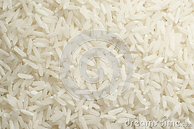 Texture of white long grain rice Stock Photo