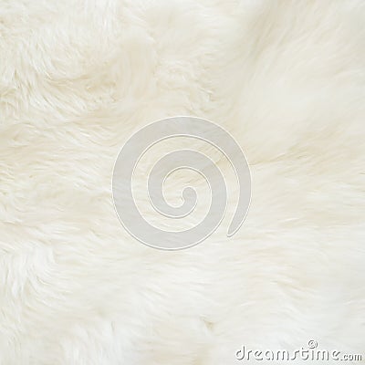 Texture of white sheep wool carpet Stock Photo