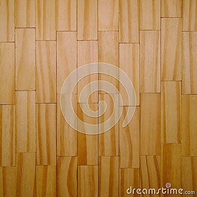 the texture of the wood bars is laid out in a geometric shape with repeating rhythms. Stock Photo