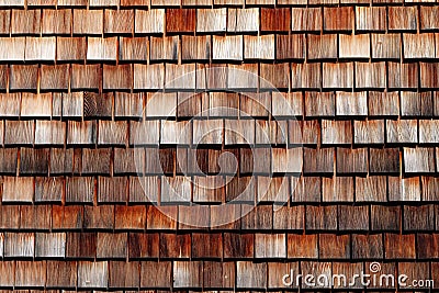 Texture of wooden tile roof in Schwarzwald, Germany Stock Photo