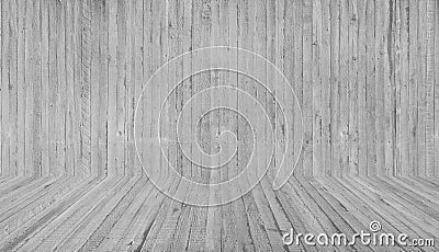 Texture of wooden formwork stamped on a raw concrete wall Stock Photo