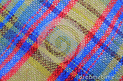 Texture Of Woven Picnic Blanket Stock Photo