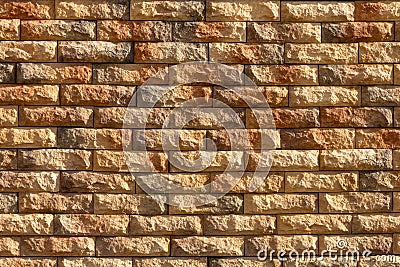 Yellow rough brick_02 Stock Photo