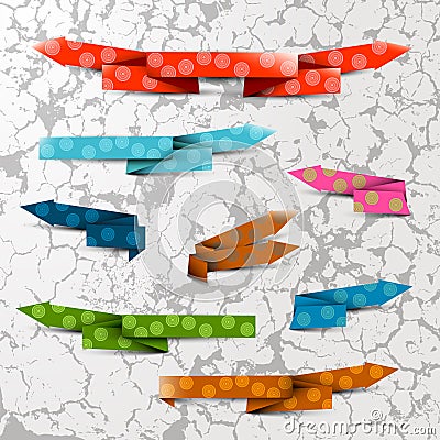 Textured color arrows Vector Illustration